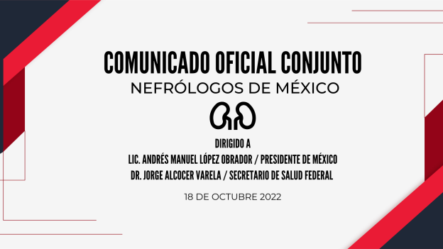 COMUNICADO OFICIAL NEFRÓLOGOS DE MÉXICO